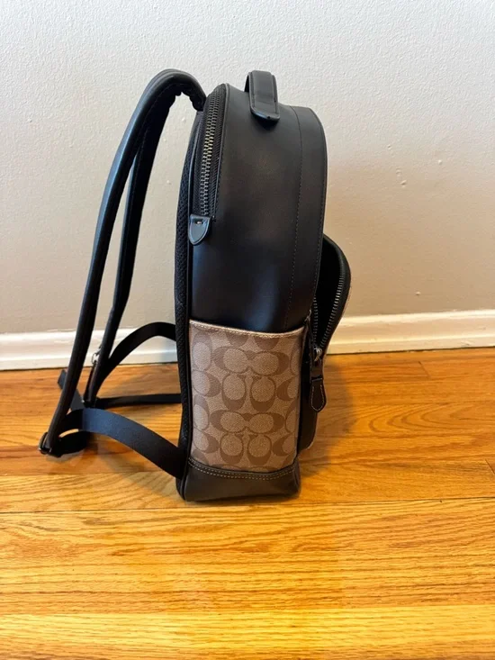 Coach Signature Canvas Graham Backpack - Brown/Khaki - Picture 4 of 9